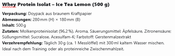 Clear Whey Protein Eistee Zitrone - 500g