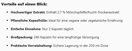 Mönchspfeffer - 240 vegane Kapseln