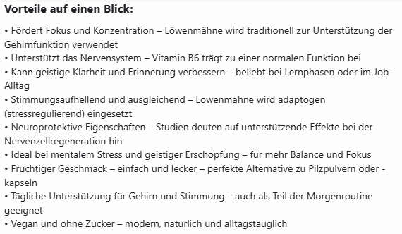 Löwenmähne + Vitamin B6 Gummies - 60 Stk.