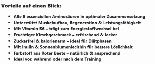 EAA (Essentielle Aminosäuren) Kirsche - 500g