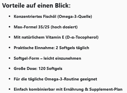Omega 3 Max 35/25 - 120 Softgels