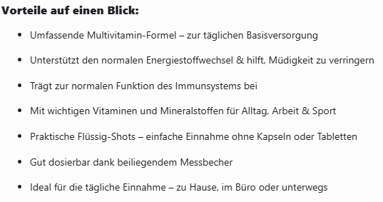 Multivitamin Basic Shots Plus+ - 500ml